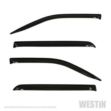 Picture of Westin 2019 RAM 1500 Crew Cab Non Classic Wade Slim Wind Deflector 4pc - Smoke