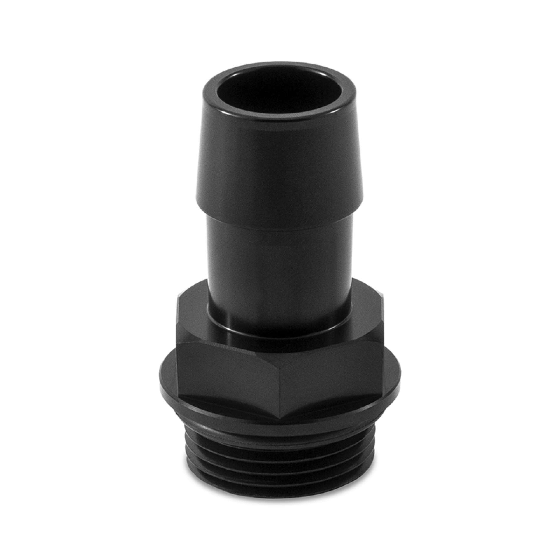 Picture of Mishimoto M27 x 2-0 to 3-4in Hose Barb Aluminum Fitting - Black