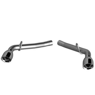 Picture of QTP 14-15 Chevrolet Camaro SS 6-2L 304SS Eliminator Muffler Delete Axle Back Exhaust w-4-5in Tips