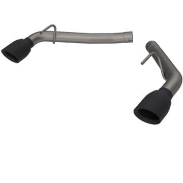 Picture of QTP 14-15 Chevrolet Camaro SS 6-2L 304SS Eliminator Muffler Delete Axle Back Exhaust w-4-5in Blk Tip