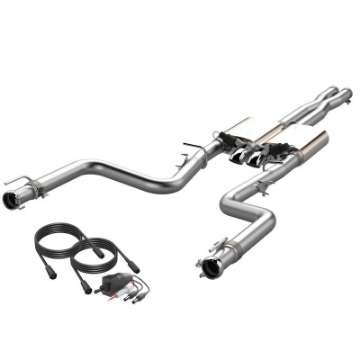 Picture of QTP 15-18 Dodge Challenger 6-2L-6-4L 304SS Screamer Cat-Back Exhaust w-3in Tips