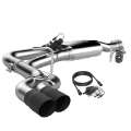 Picture of QTP 15-18 Ford F-150 CC-EC Standard Bed 304SS Screamer Cat-Back Exhaust w-3-5in Black Tips