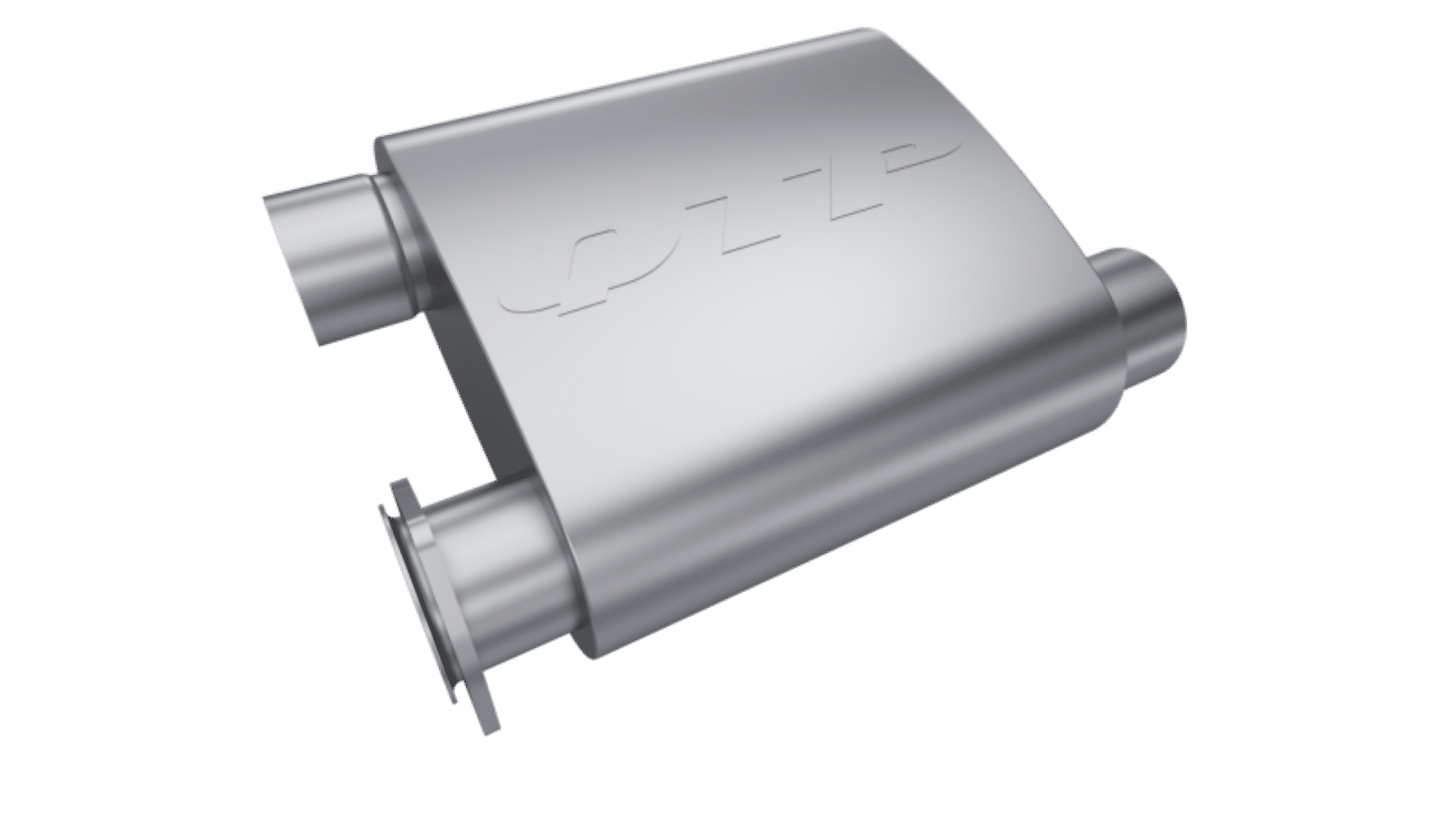 Picture of QTP 2-5in Weld-On 304SS Screamer Muffler Short Case w-Bolt-On QTEC Electric Cutout