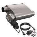 Picture of QTP 2-5in Weld-On 304SS Screamer Muffler Short Case w-Bolt-On QTEC Electric Cutout