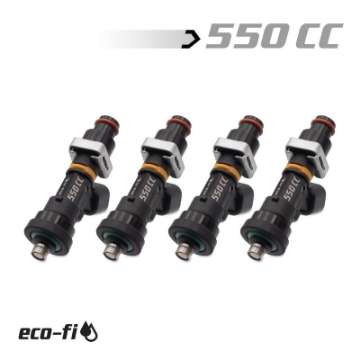 Picture of BLOX Racing Eco-Fi Street Injectors 550cc-min w-1-2in Adapter Honda B-D-H Series Set of 4