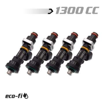 Picture of BLOX Racing Eco-Fi Street Injectors 1300cc-min w-1-2in Adapter Honda B-D-H Series Set of 4