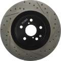 Picture of StopTech 13-18 Lexus GS350 Slotted & Drilled Front Left Rotor