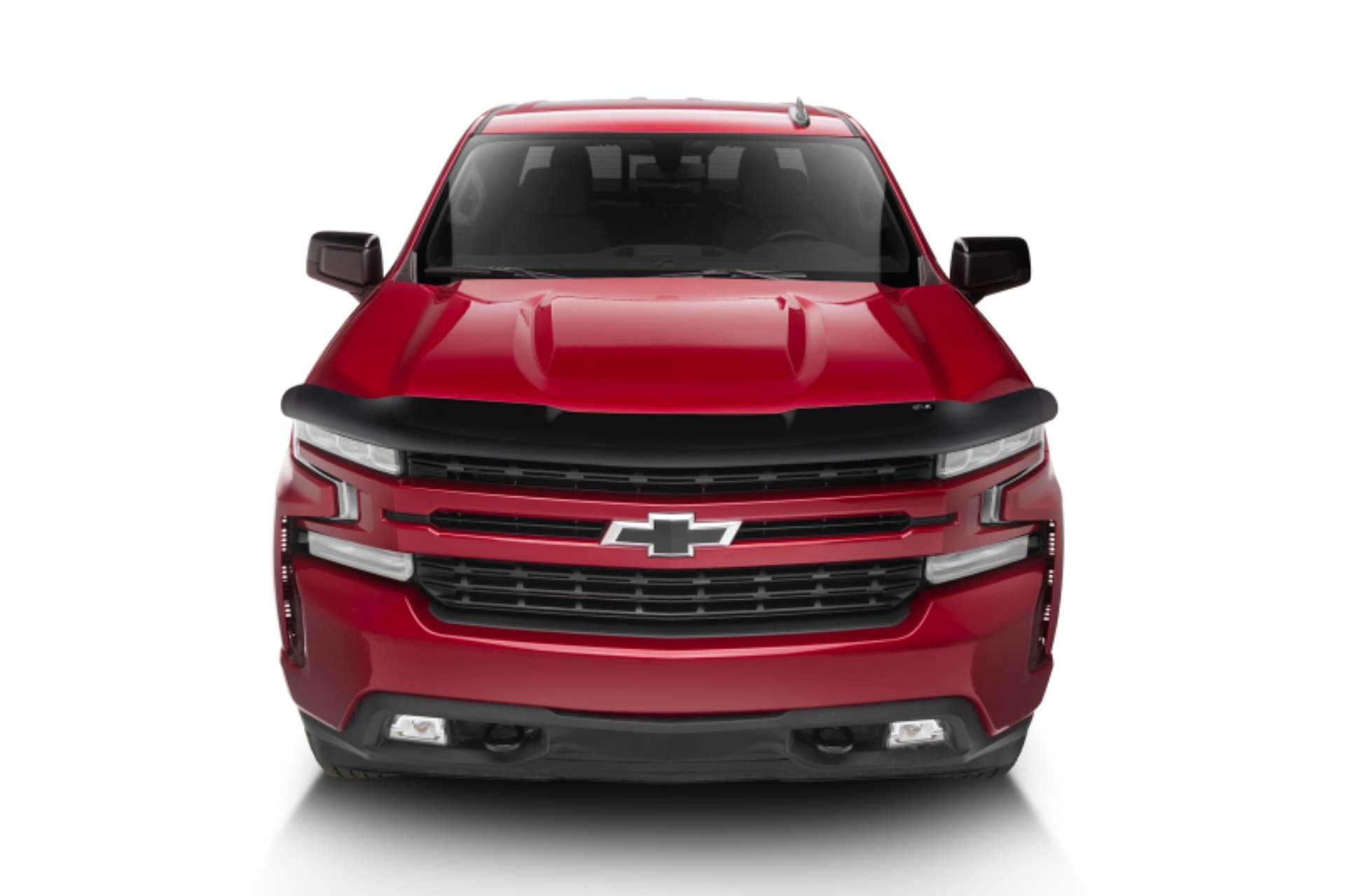 Picture of AVS 22-23 Chevrolet Silverado 1500 Excl- ZR2-LT TB Bugflector II High Profile Hood Shield - Smoke