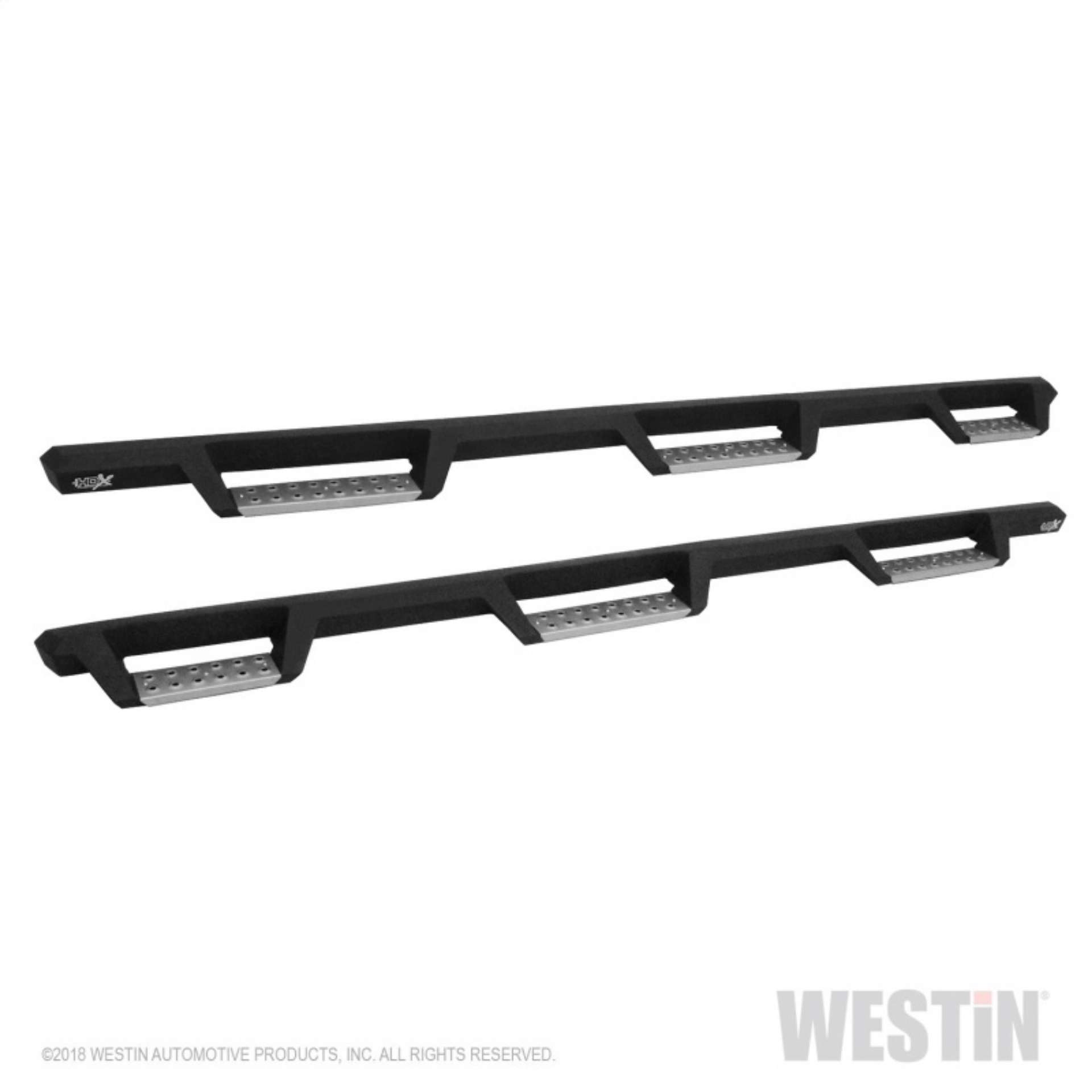 Picture of Westin-HDX 07-18 Chevrolet Silverado 2500 6-5ft Drop Wheel to Wheel Nerf Step Bars - Textured Black