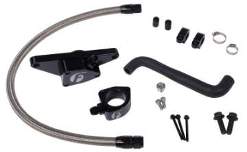 Picture of Fleece Performance 06-07 Auto Trans Cummins Coolant Bypass Kit w- Stainless Steel Braided Line