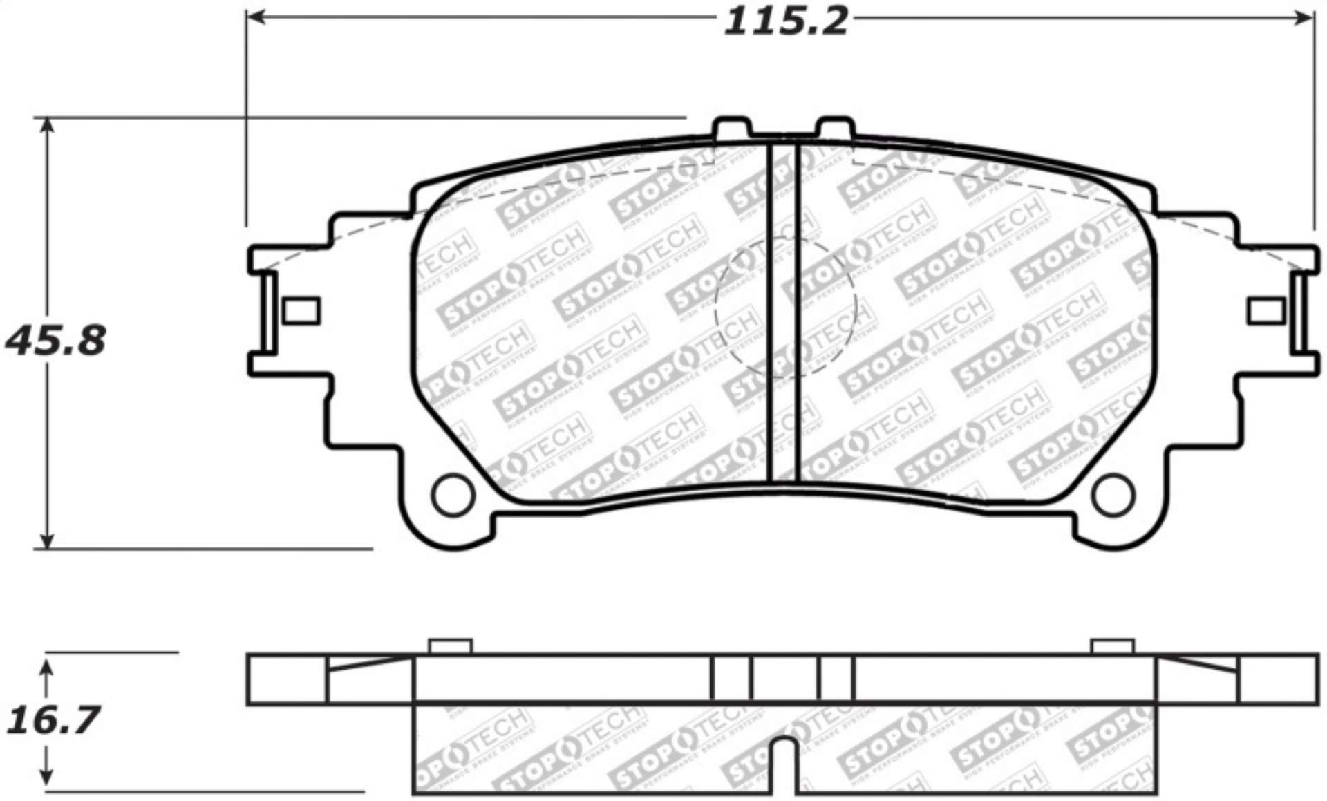 Picture of StopTech 13-19 Lexus GS350 Street Select Rear Brake Pads