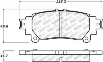 Picture of StopTech 13-19 Lexus GS350 Street Select Rear Brake Pads