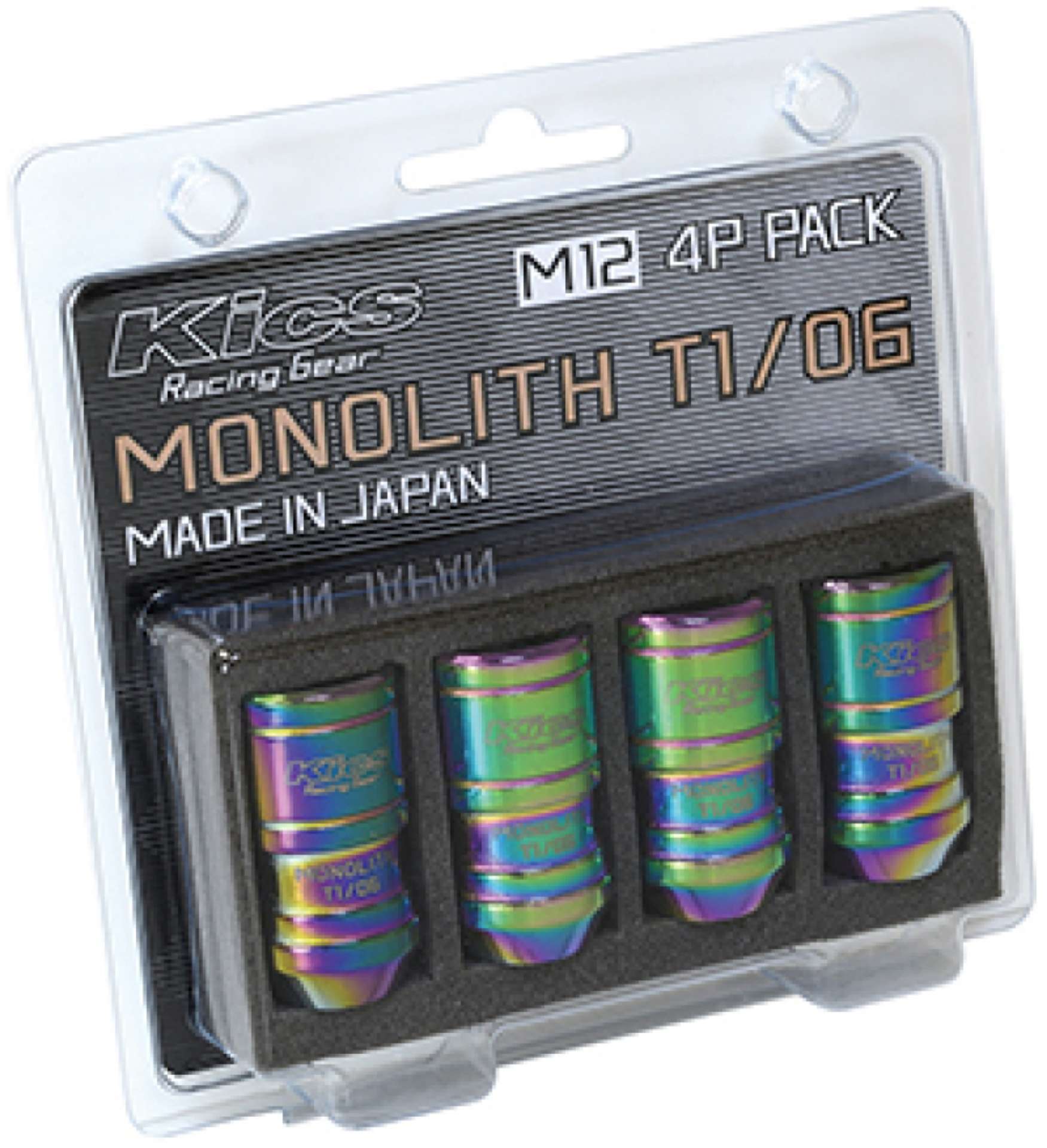 Picture of Project Kics 12 x 1-25 Neochrome T1-06 Monolith Lug Nuts - 4 Pcs