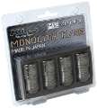 Picture of Project Kics 12 x 1-25 Glorious Black T1-06 Monolith Lug Nuts - 4 Pcs