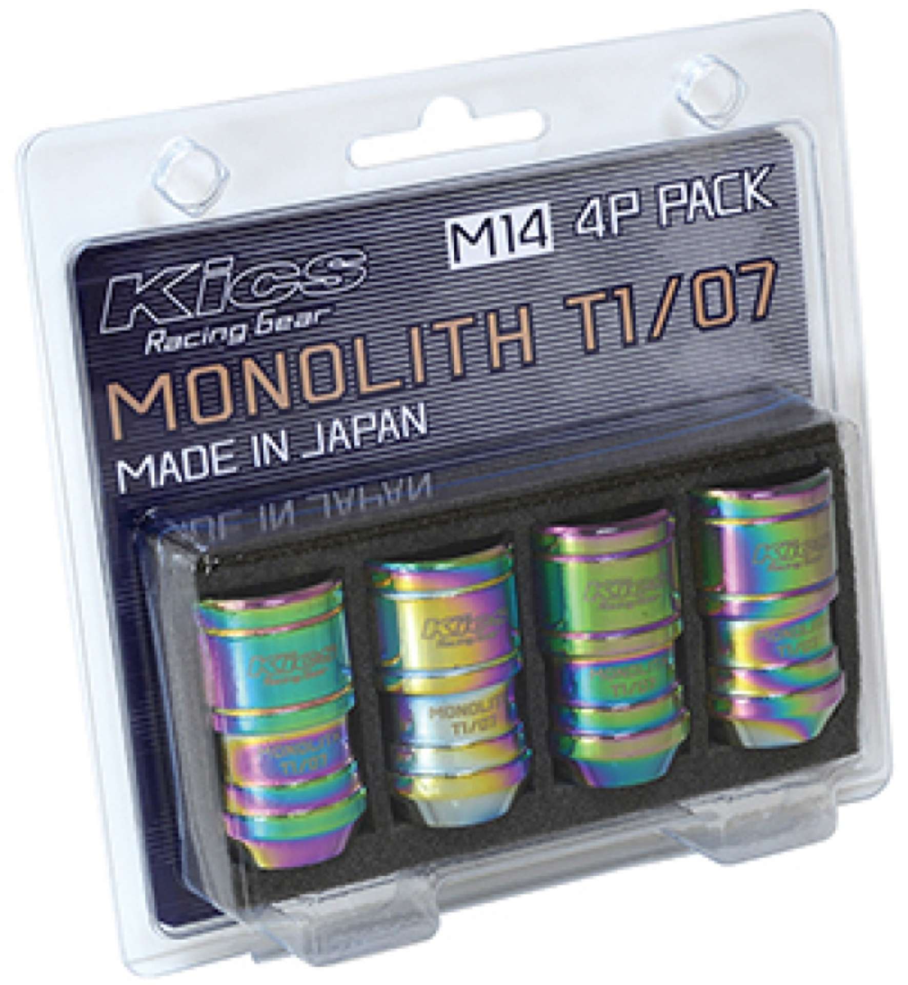 Picture of Project Kics 14 x 1-5 Neochrome T1-07 Monolith Lug Nuts - 4 Pcs