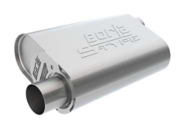 Picture of Borla CrateMuffler Stock SBC 283-327-350 2-5in Offset-Offset 14in x 4-35in x 9in Oval Muffler