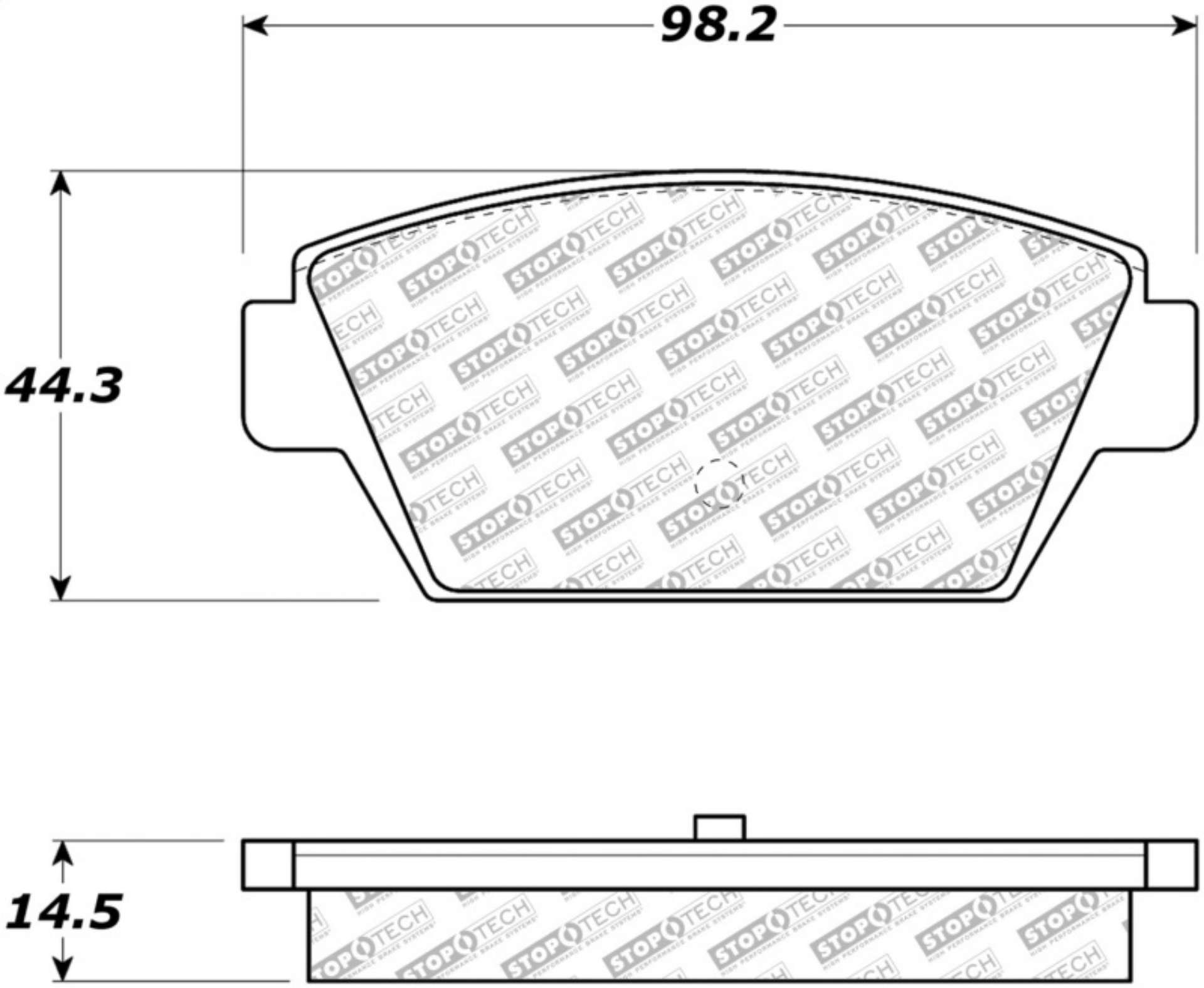 Picture of StopTech 87-92 Mitsubishi Galant Street Select Rear Brake Pads