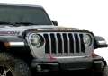 Picture of AVS 2018-2019 Jeep Wrangler JL Aeroskin Low Profile Hood Shield w- Lights - Black