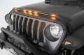 Picture of AVS 2018-2019 Jeep Wrangler JL Aeroskin Low Profile Hood Shield w- Lights - Black