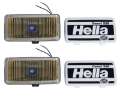 Picture of Hella 550 Series 55W 12V H3 Fog Lamp Kit - Amber