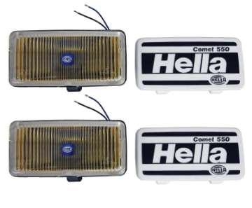 Picture of Hella 550 Series 55W 12V H3 Fog Lamp Kit - Amber