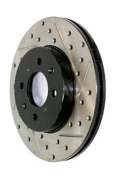 Picture of StopTech 03-06 Mitsubishi Evolution SportStop Cryo Slotted & Drilled Front Right Rotor