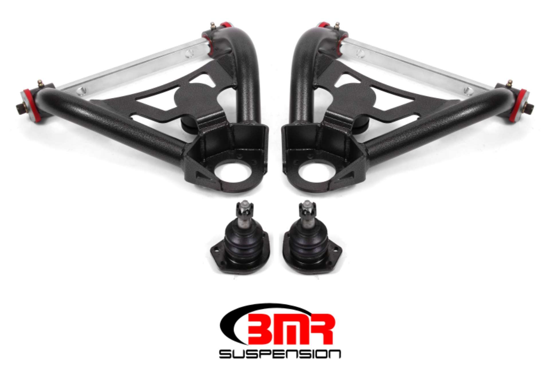 Picture of BMR 64-72 A-Body Upper Non-Adj- A-Arms w- Stock Spindles Polyurethane - Black Hammertone