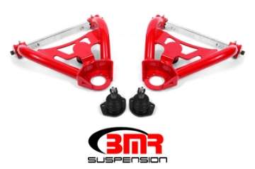 Picture of BMR 64-72 A-Body Upper Non-Adj- A-Arms w- Stock Spindles Polyurethane - Red