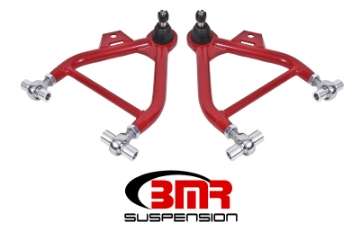 Picture of BMR 79-93 Fox Mustang Lower A-Arms Coilover Only w- Adj- Rod End and STD- Ball Joint - Red