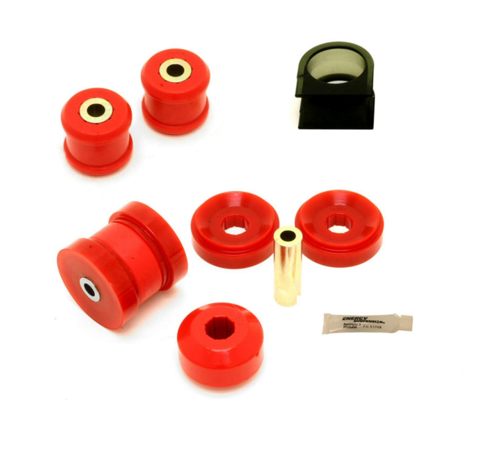 Picture of BMR 10-15 5th Gen Camaro Front Suspension Bushing Kit BK008 BK018 BK019 - Black-Red