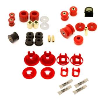 Picture of BMR 10-11 5th Gen Camaro Street Version Total Suspension Bushing Kit BK041-BK021-BK022 - Black-Red