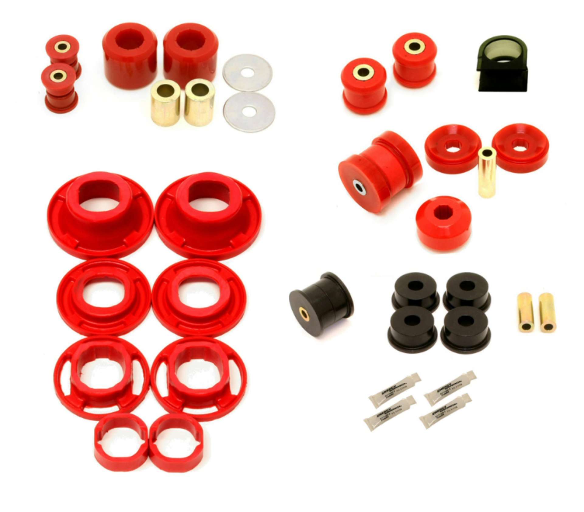 Picture of BMR 12-15 5th Gen Camaro Street Version Total Suspension Bushing Kit BK041-BK021-BK022 - Black-Red