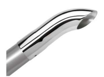 Picture of Borla Universal Polished Tip Single Round Turndown-Turnout inlet 2 1-4in- Outlet 2 1-4in