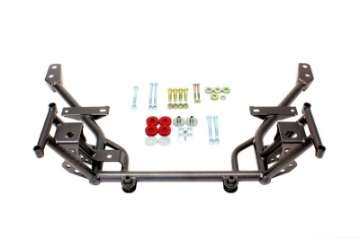 Picture of BMR 05-14 S197 Mustang K-Member w- 1-2in Lowered Motor Mount and STD- Rack Mounts - Black Hammertone