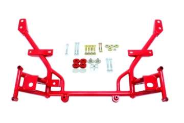 Picture of BMR 05-14 S197 Mustang K-Member w- 1-2in Lowered Motor Mounts and STD- Rack Mounts - Red