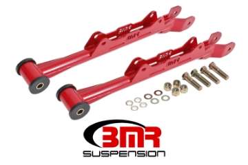 Picture of BMR 10-15 5th Gen Camaro Chrome Moly Non-Adj- Rear Lower Control Arms Delrin - Red