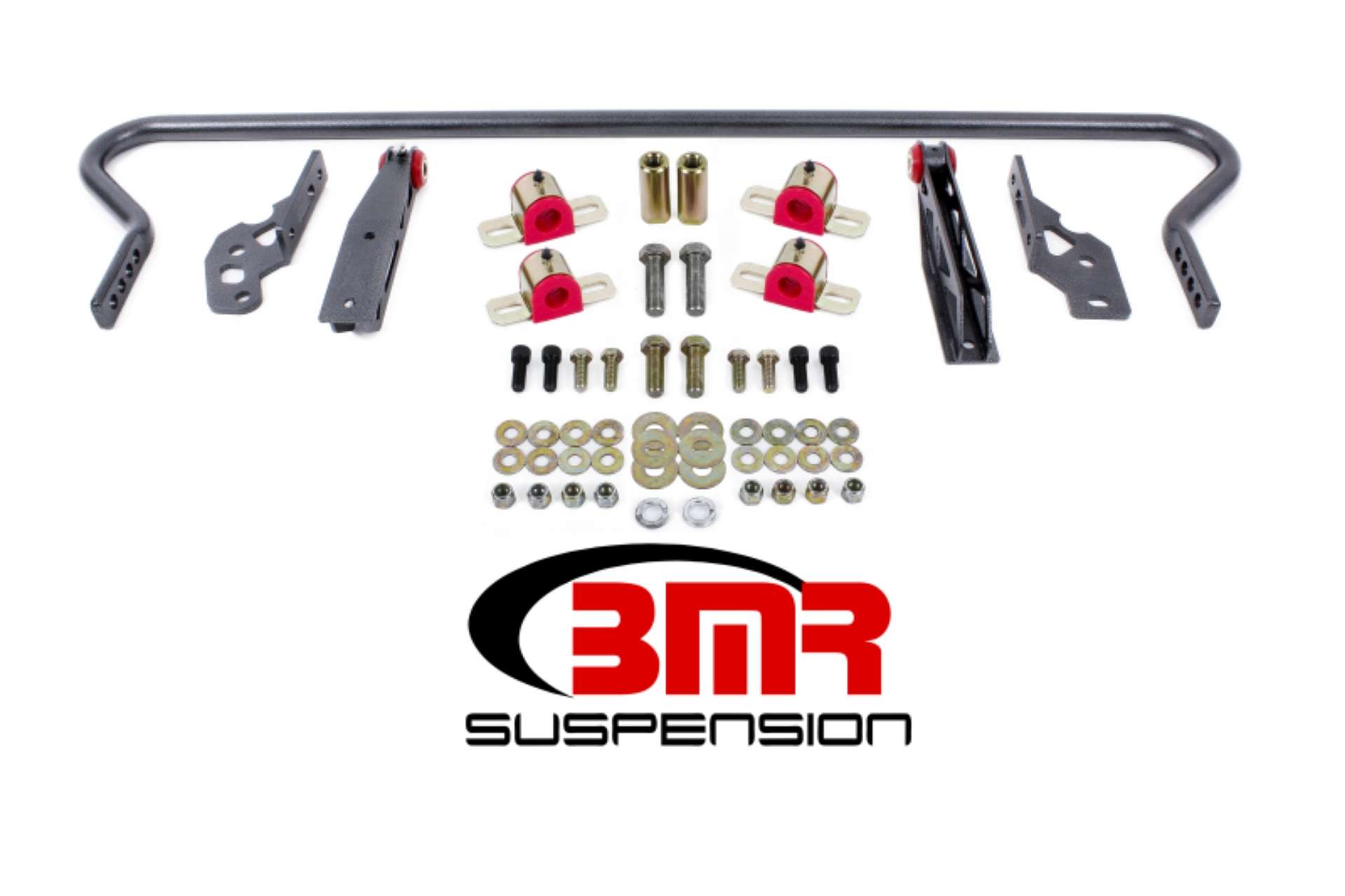 Picture of BMR 11-14 S197 Mustang Rear Hollow 25mm Adj- Sway Bar Kit w- Bushings - Black Hammertone