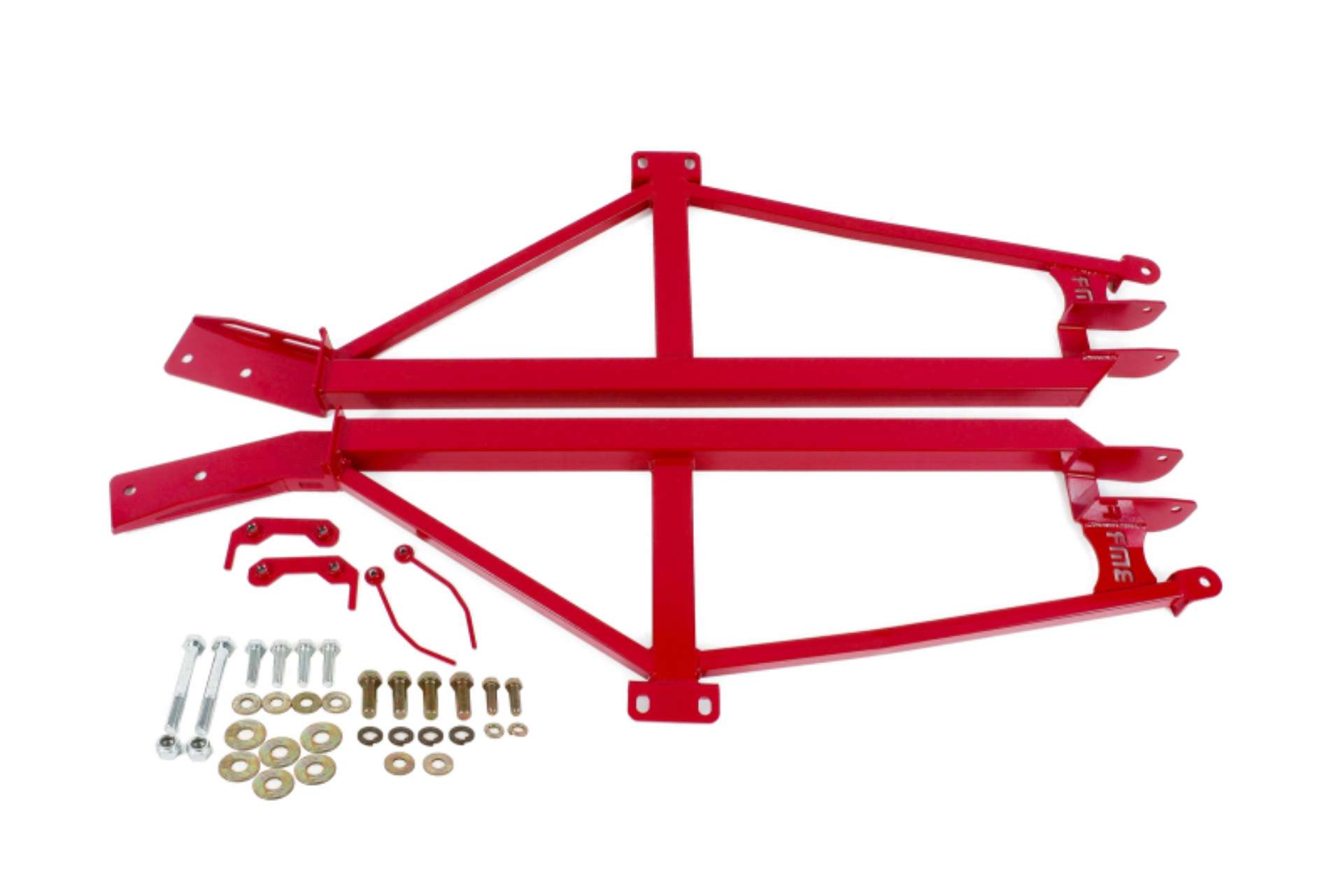 Picture of BMR 93-02 F-Body Non-Convertible Bolt-On 4-Point Subframe Connectors - Red