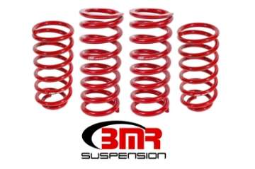 Picture of BMR 79-04 Fox Mustang Lowering Spring Kit Set Of 4 - Red