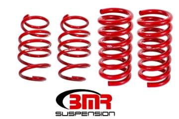 Picture of BMR 15-17 S550 Mustang Handling Version Lowering Springs Set Of 4 - Red