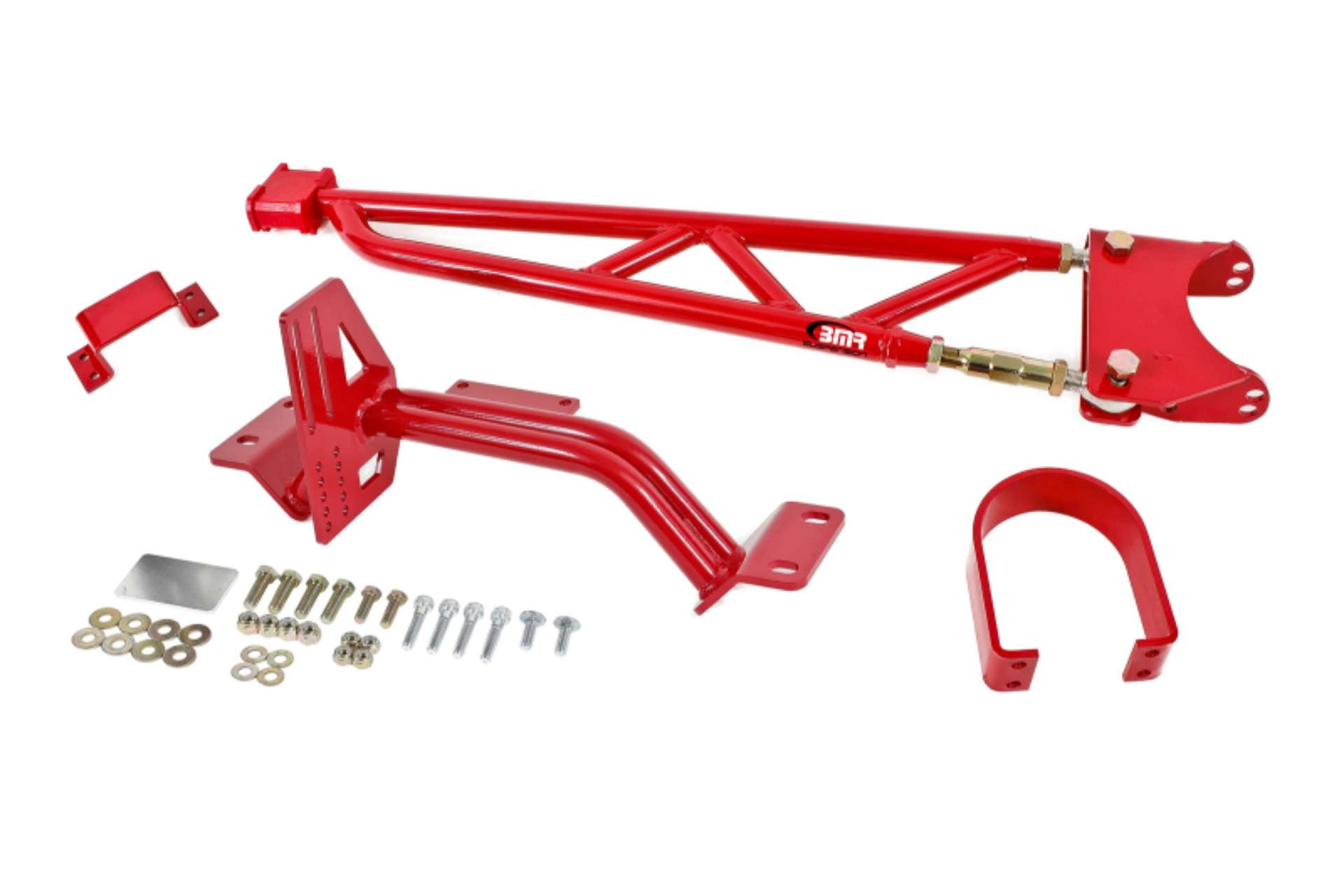 Picture of BMR 93-02 F-Body w- DSL Torque Arm Tunnel Mount For Long Tube Headers - Red