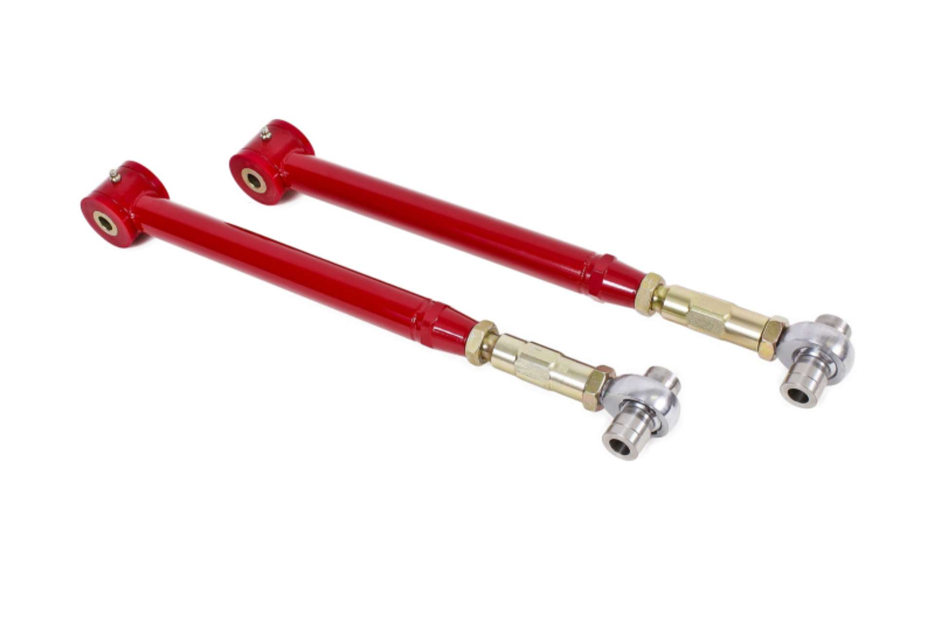 Picture of BMR 05-14 S197 Mustang On-Car Adj- Lower Control Arms - Rod End Combo Polyurethane - Red