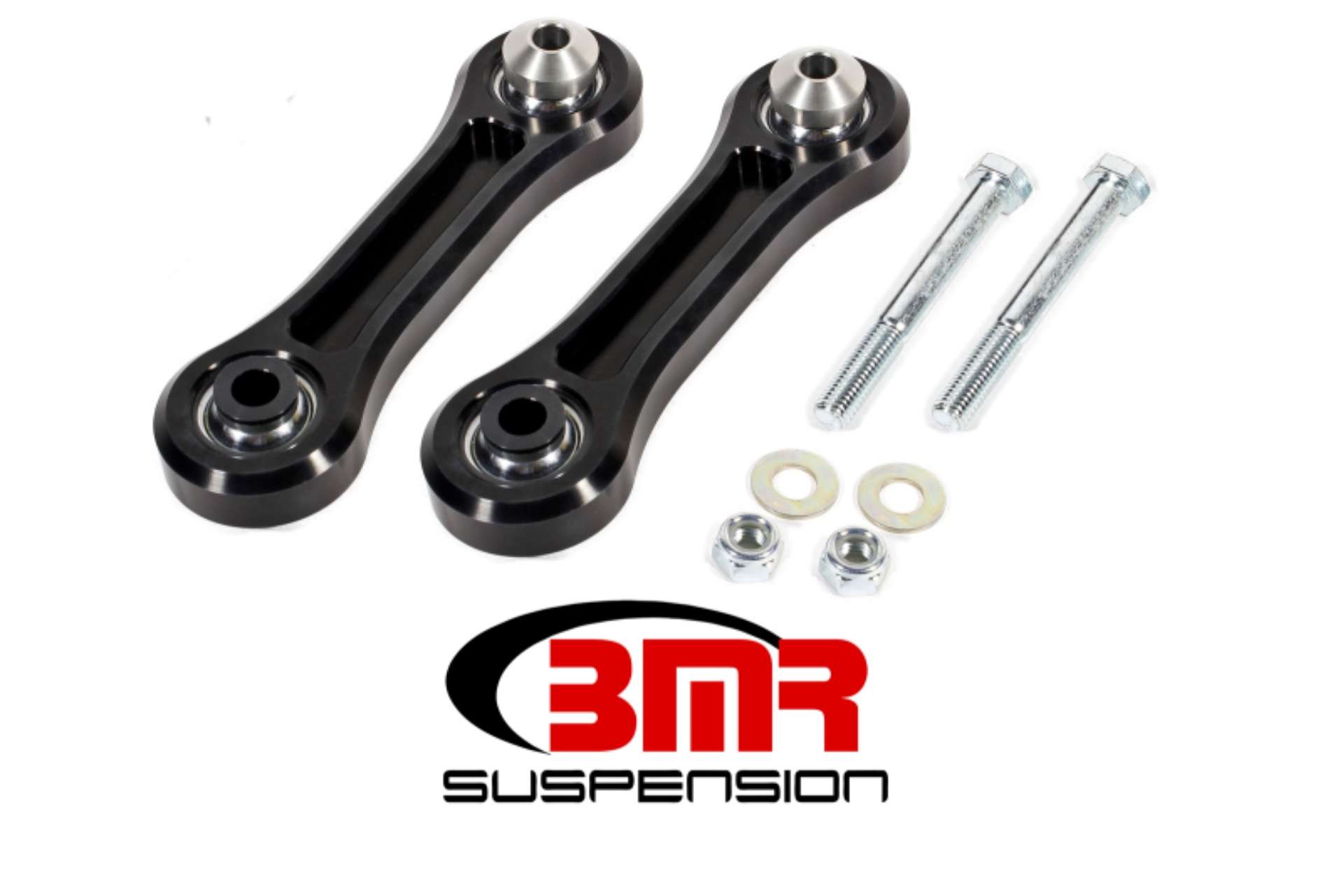 Picture of BMR 15-17 S550 Mustang Rear Lower Control Arms Vertical Link w- Spherical Bearings - Black