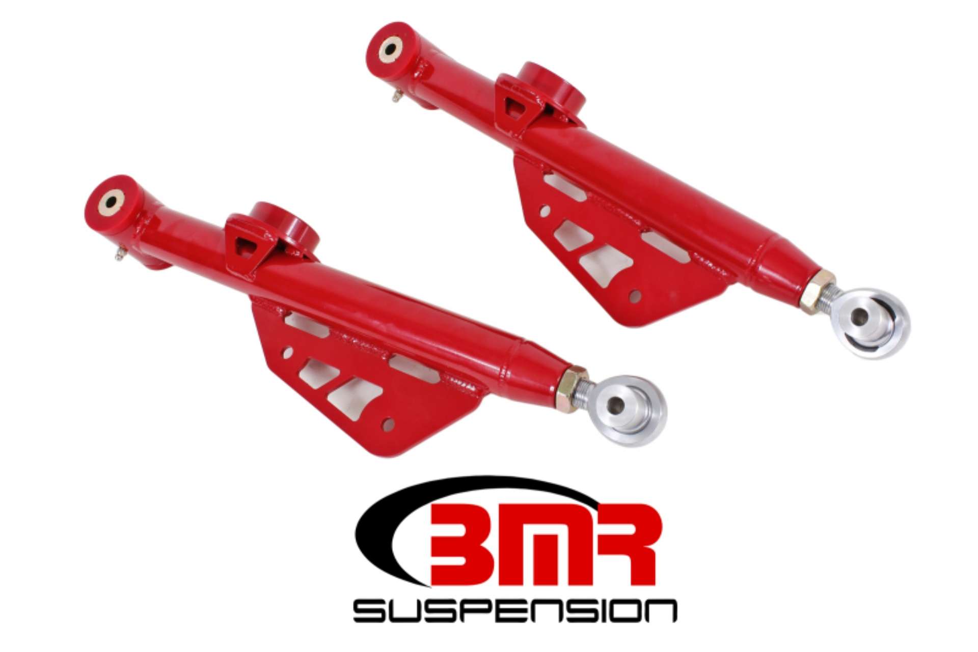 Picture of BMR 79-98 Fox Mustang Single Adj- Lower Control Arms - Rod End Polyurethane - Red