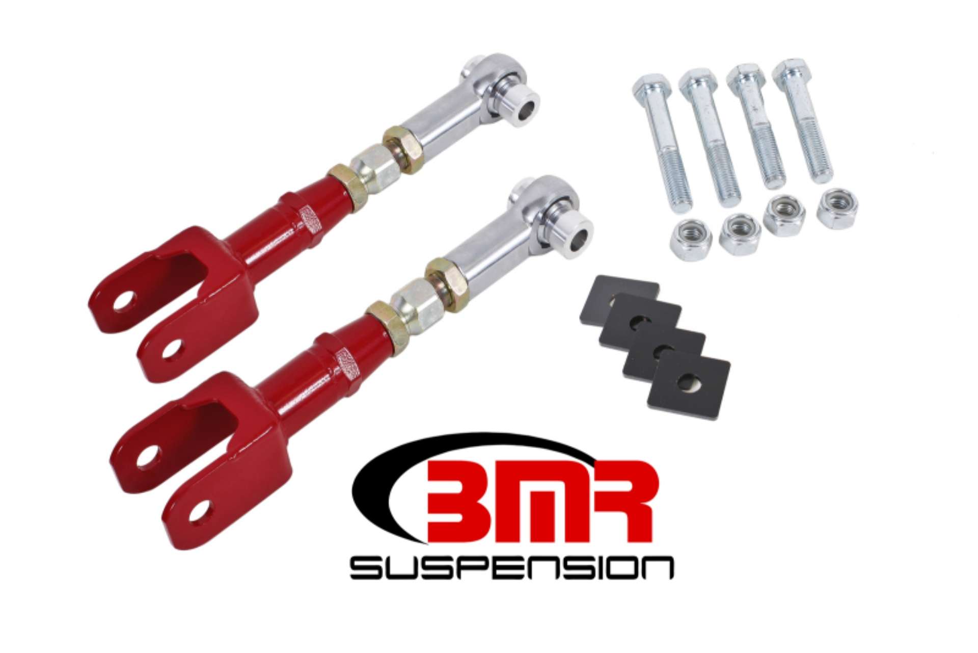 Picture of BMR 15-17 S550 Mustang Rear On-Car Adj- Rod Ends Toe Rods - Red