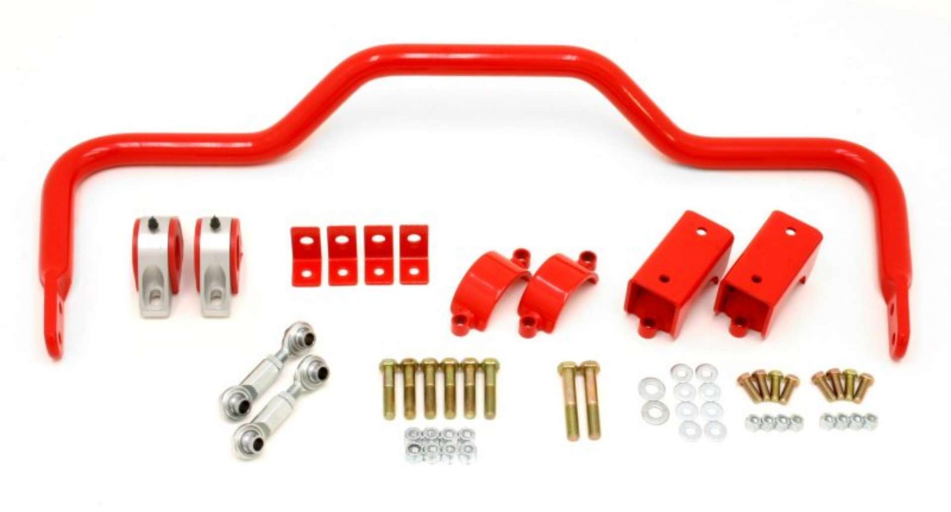 Picture of BMR 64-72 A-Body w- 3-25in Axles Rear Solid 1-375in Xtreme Anti-Roll Bar Kit - Red