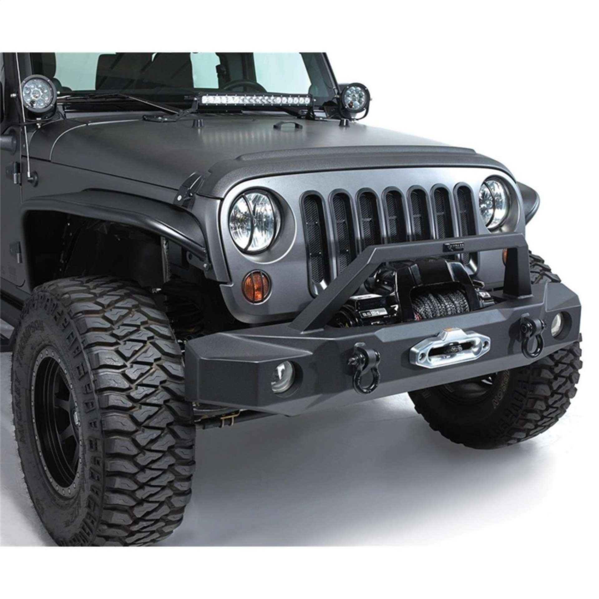 Picture of Rampage 2007-2018 Jeep WranglerJK Trailguard Front Bumper - Black