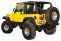 Picture of Rampage 1997-2006 Jeep WranglerTJ Excludes LJ Unlimited Frameless Soft Top Kit - Black Diamond