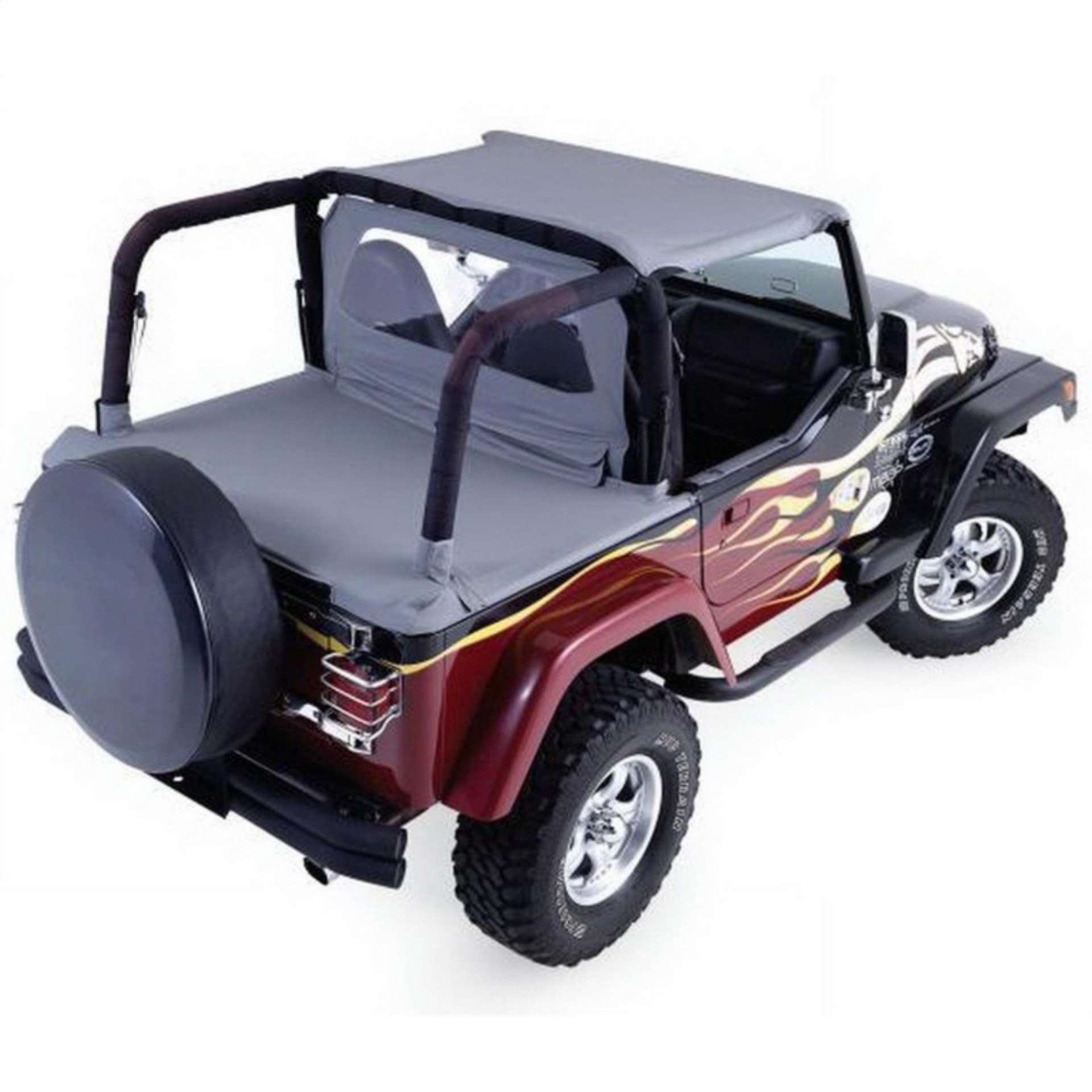 Picture of Rampage 1992-1995 Jeep WranglerYJ Cab Soft Top And Tonneau Cover - Black Denim