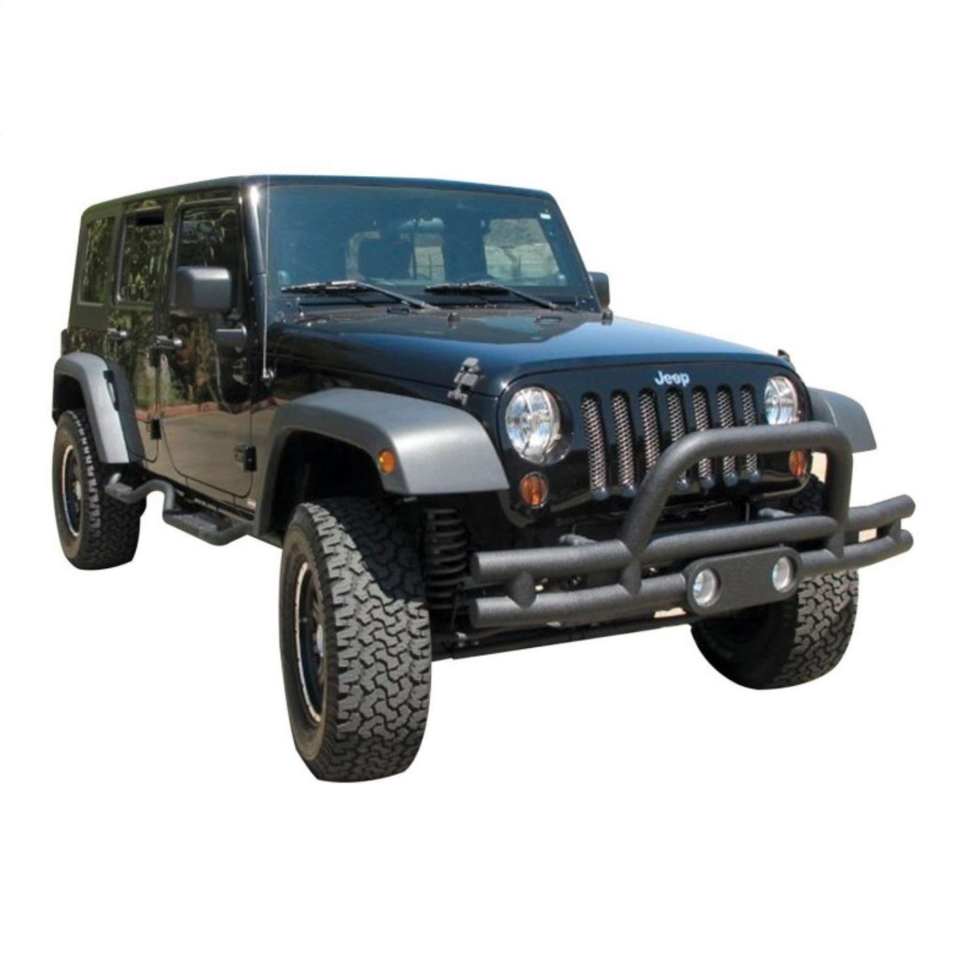 Picture of Rampage 2007-2018 Jeep WranglerJK Double Tube Bumper Front - Black